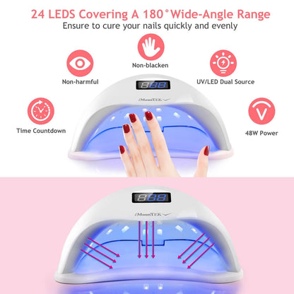 48W UV LED Nail Lamp Gel Polish Nail Dryer DailySale