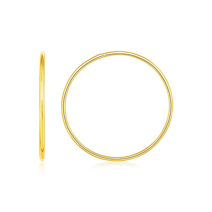 Endless Hoop Style Earrings in 14K Yellow Gold Bids.com