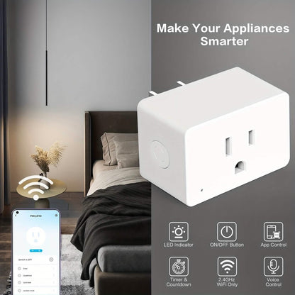 2-Pack: WiFi Smart Plug – 15A, Timer & App Control, Works with Alexa & Google Home DailySale