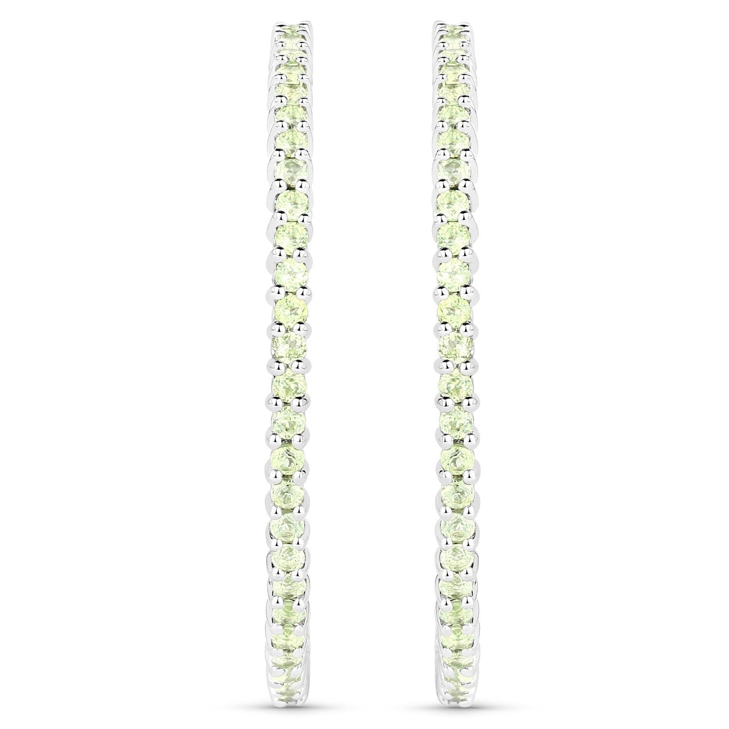 3.50 Carat Genuine Peridot .925 Sterling Silver Earrings Bids.com