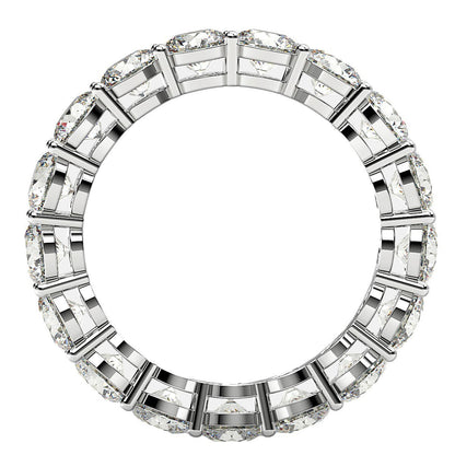 Round Cut Lab Grown Diamond Eternity Ring in 14k White Gold (3 cttw FG/VS2) Bids.com