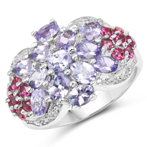 2.70 Carat Genuine Tanzanite .925 Sterling Silver Ring Bids.com