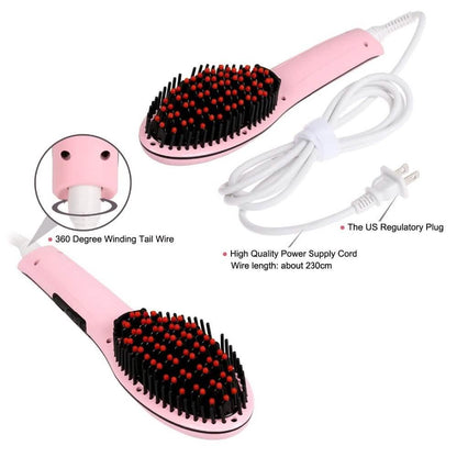 Detangling Hair Straightener Brush - Assorted Colors DailySale