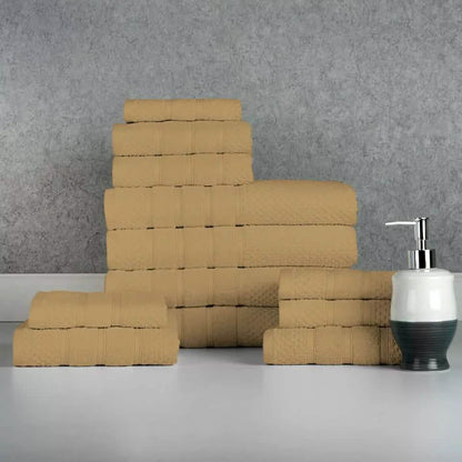12-Piece: Bibb Home Egyptian Cotton Towel Set DailySale