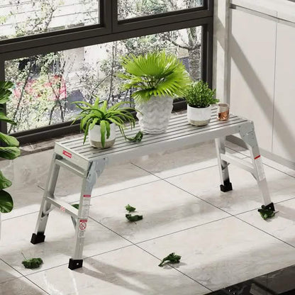 Portable Bench Folding Ladder Stool with Non-Slip Design DailySale