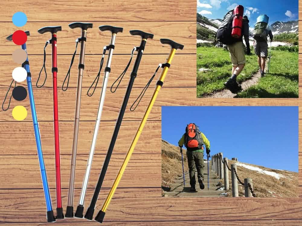 Portable Aluminum Folding Walking Travel Stick Cane DailySale