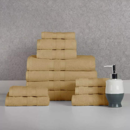12-Piece: Bibb Home Egyptian Cotton Towel Set DailySale