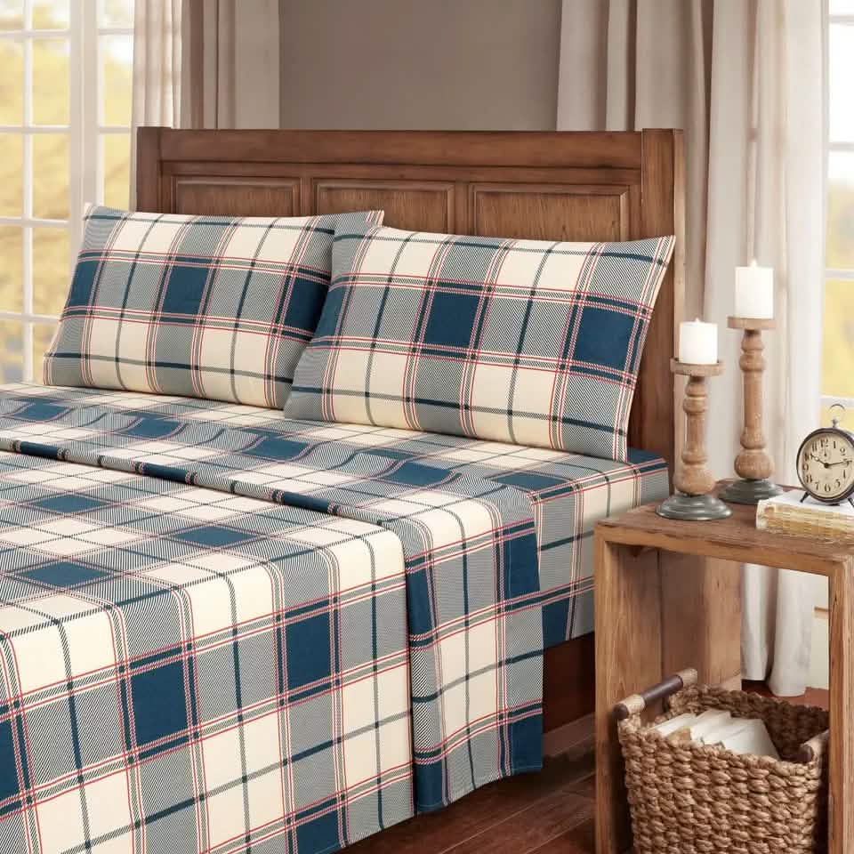 4-Piece: Kathy Ireland 100% Turkish Cotton Flannel Sheet Set DailySale