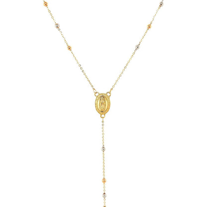 14k Tri Color Gold Lariat Rosary Necklace Bids.com