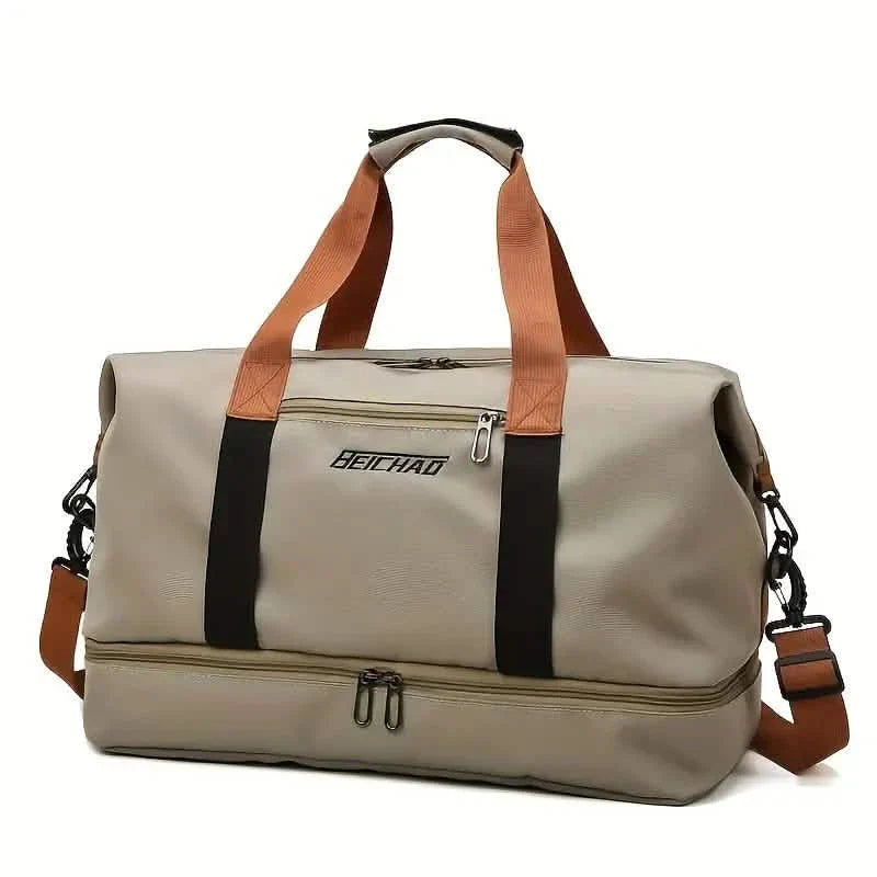 Nylon Duffel Bag for Travel – Large Capacity, Foldable, Shoe Compartment – Men & Women DailySale