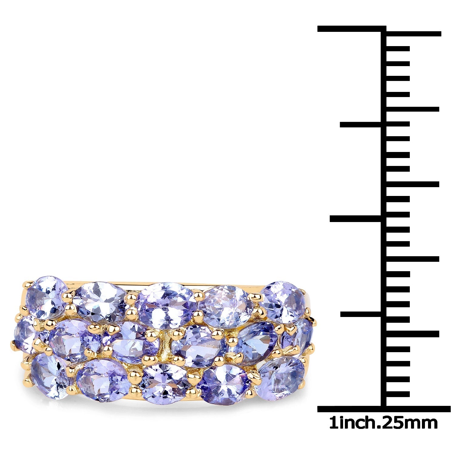 2.72 Carat Genuine Tanzanite .925 Sterling Silver Ring Bids.com