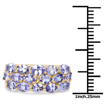 2.72 Carat Genuine Tanzanite .925 Sterling Silver Ring Bids.com