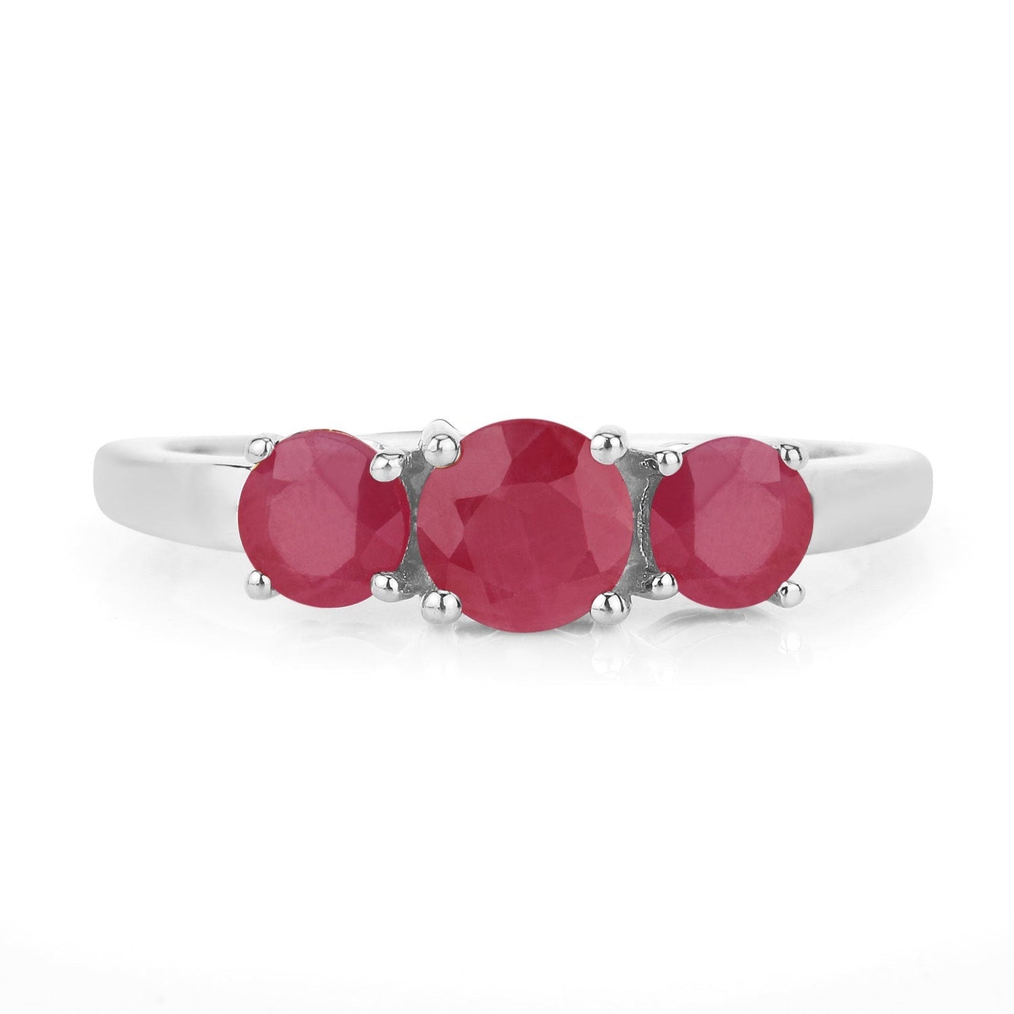 1.15 Carat Genuine Ruby 14K White Gold Ring Bids.com
