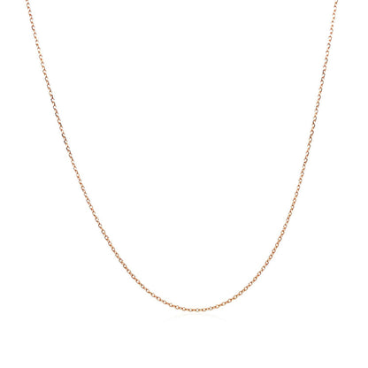 14k Rose Gold Diamond Cut Cable Link Chain 0.7mm Bids.com