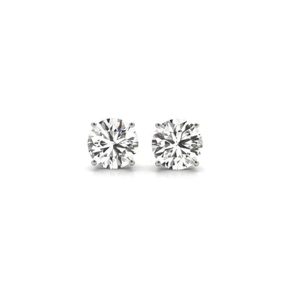 2 cttw Certified IGI Lab Grown Round Diamond Stud Earrings 14k White Gold (G/VS2) Bids.com