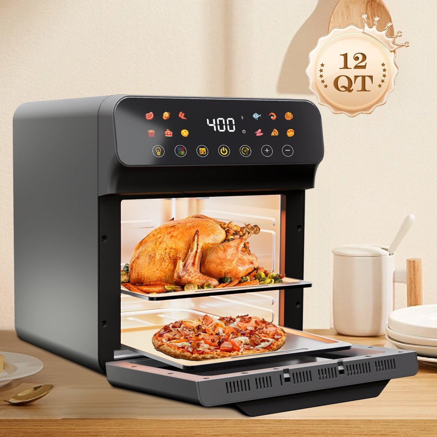 12QT 12-in-1 Smart Air Fryer Oven DailySale