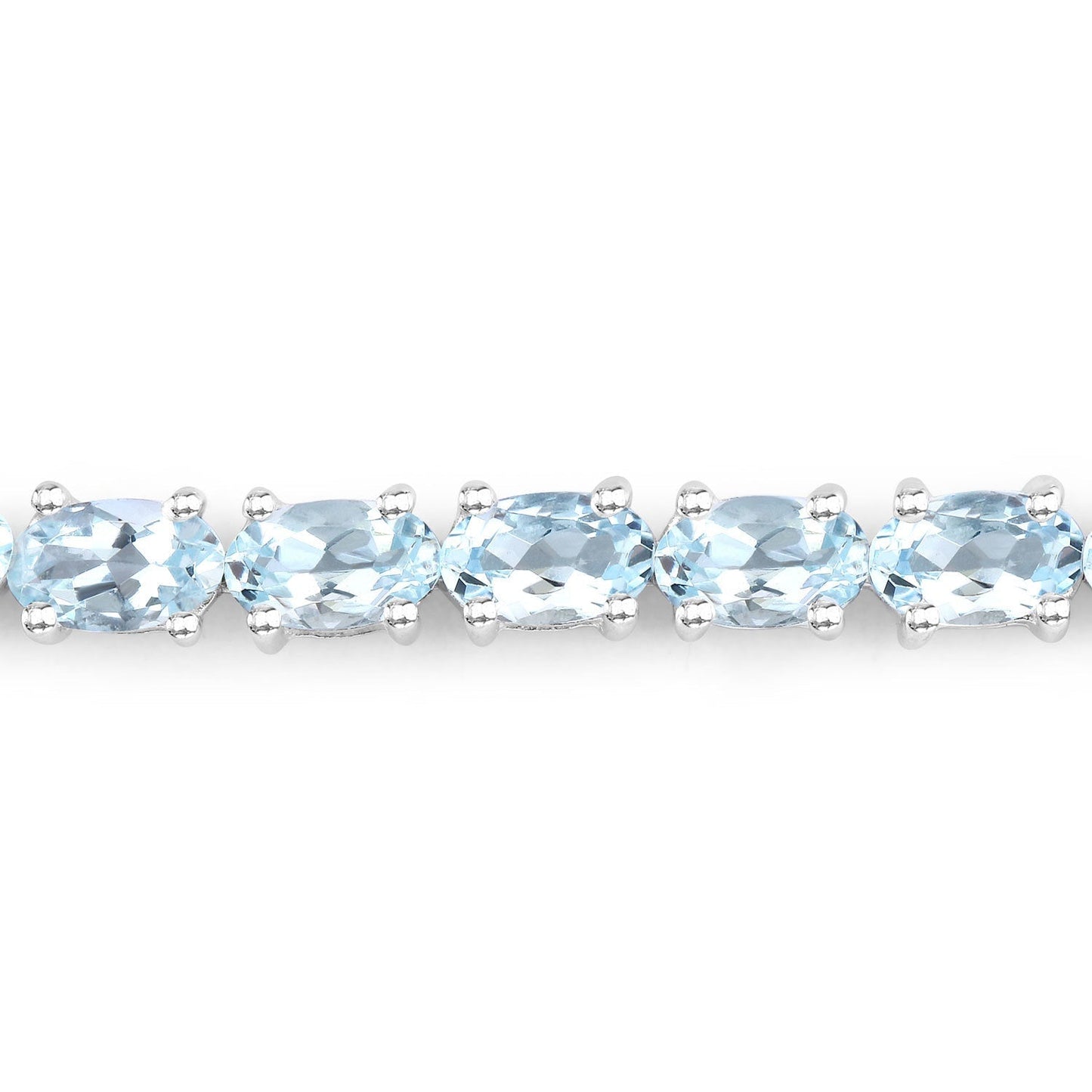 2.20 Carat Genuine Aquamarine .925 Sterling Silver Bracelet Bids.com