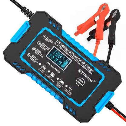 12V Intelligent Pulse Repair Smart Battery Charger with LCD Display DailySale