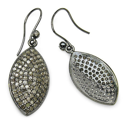 2.82 Carat Genuine Diamond .925 Sterling Silver Earrings Bids.com