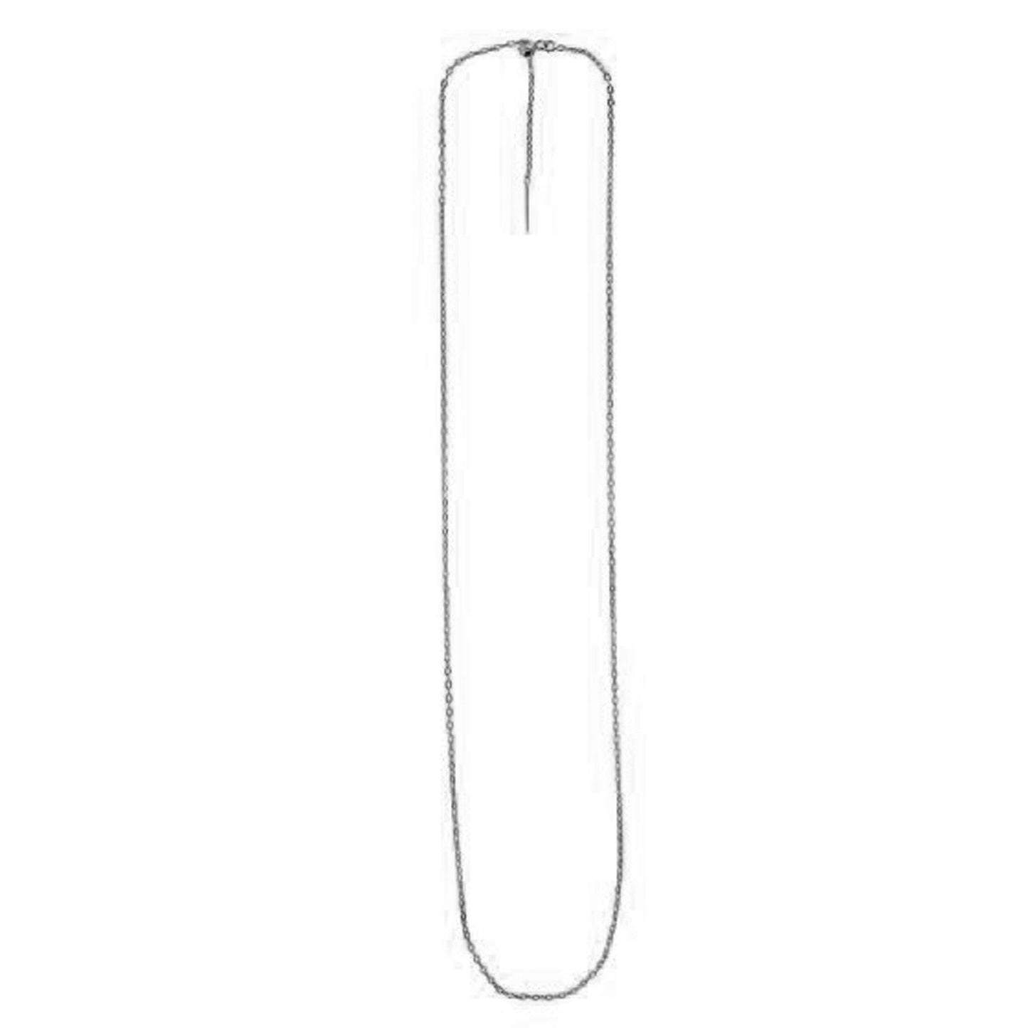 Endless Adjustable Cable Chain in 14k White Gold (1.70 mm) Bids.com