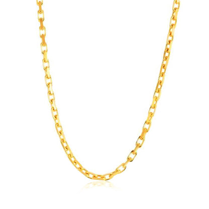 14k Yellow Gold French Cable Link Chain (2.50 mm) Bids.com