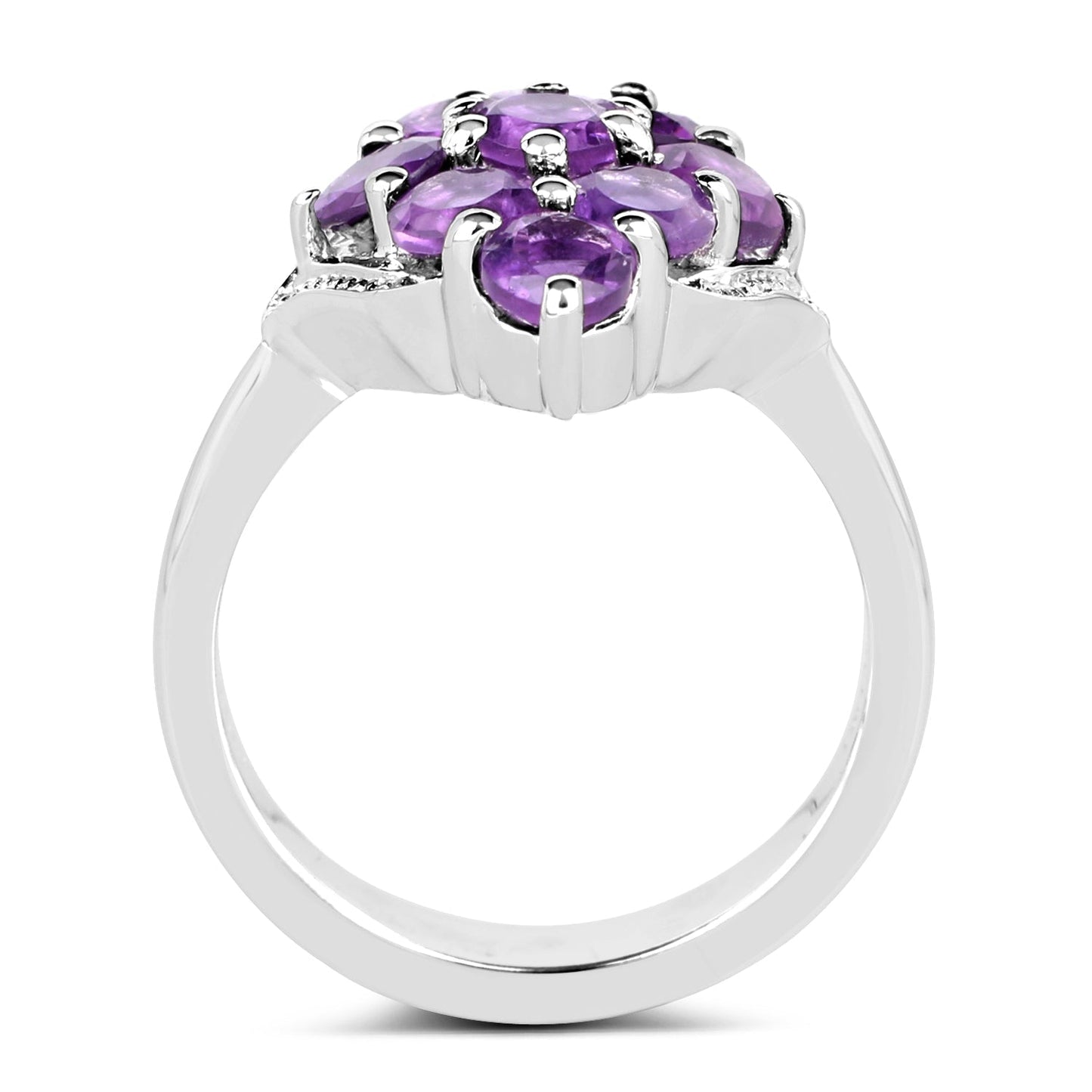 2.16 Carat Genuine Amethyst .925 Sterling Silver Ring Bids.com