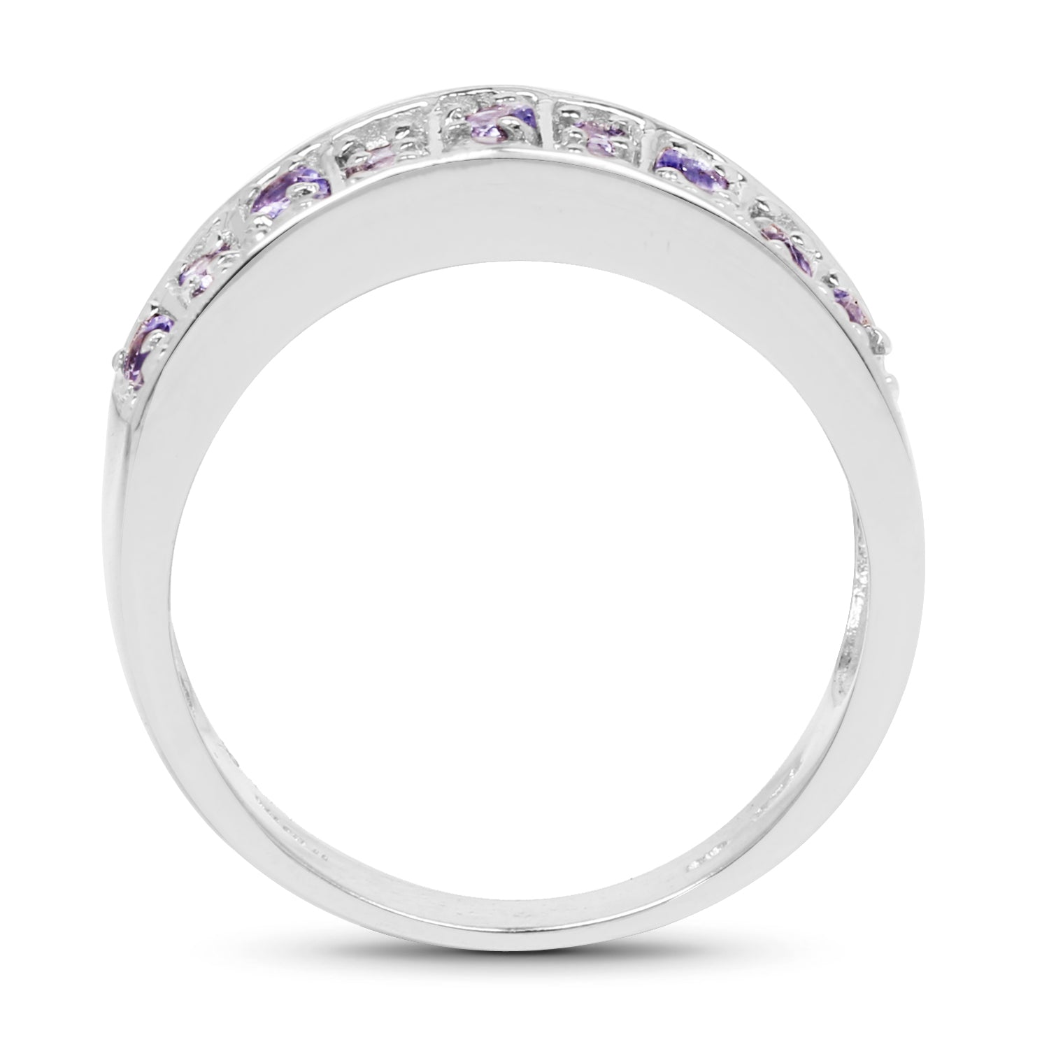 1.23 Carat Genuine Tanzanite .925 Sterling Silver Ring Bids.com