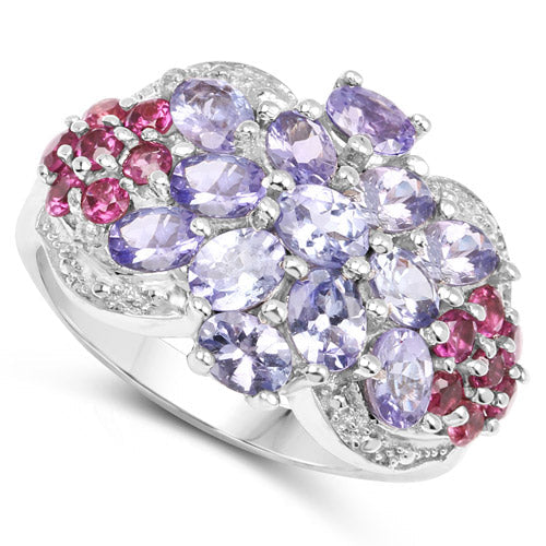 2.70 Carat Genuine Tanzanite .925 Sterling Silver Ring Bids.com
