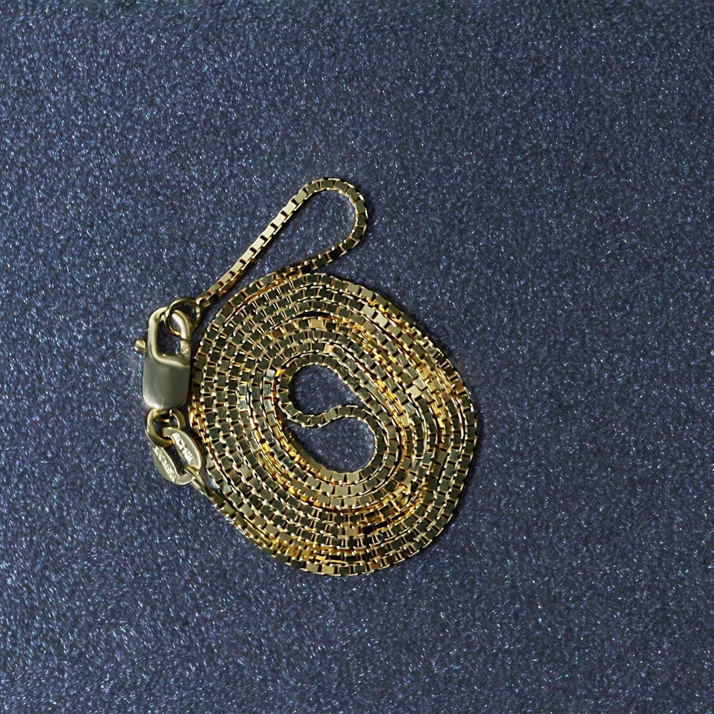 14k Yellow Gold Classic Box Chain 1.0mm Bids.com