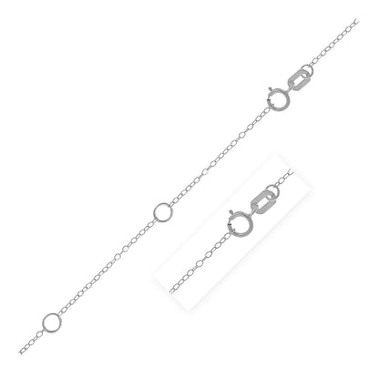 Double Extendable Piatto Chain in 14k White Gold (1.2mm) Bids.com