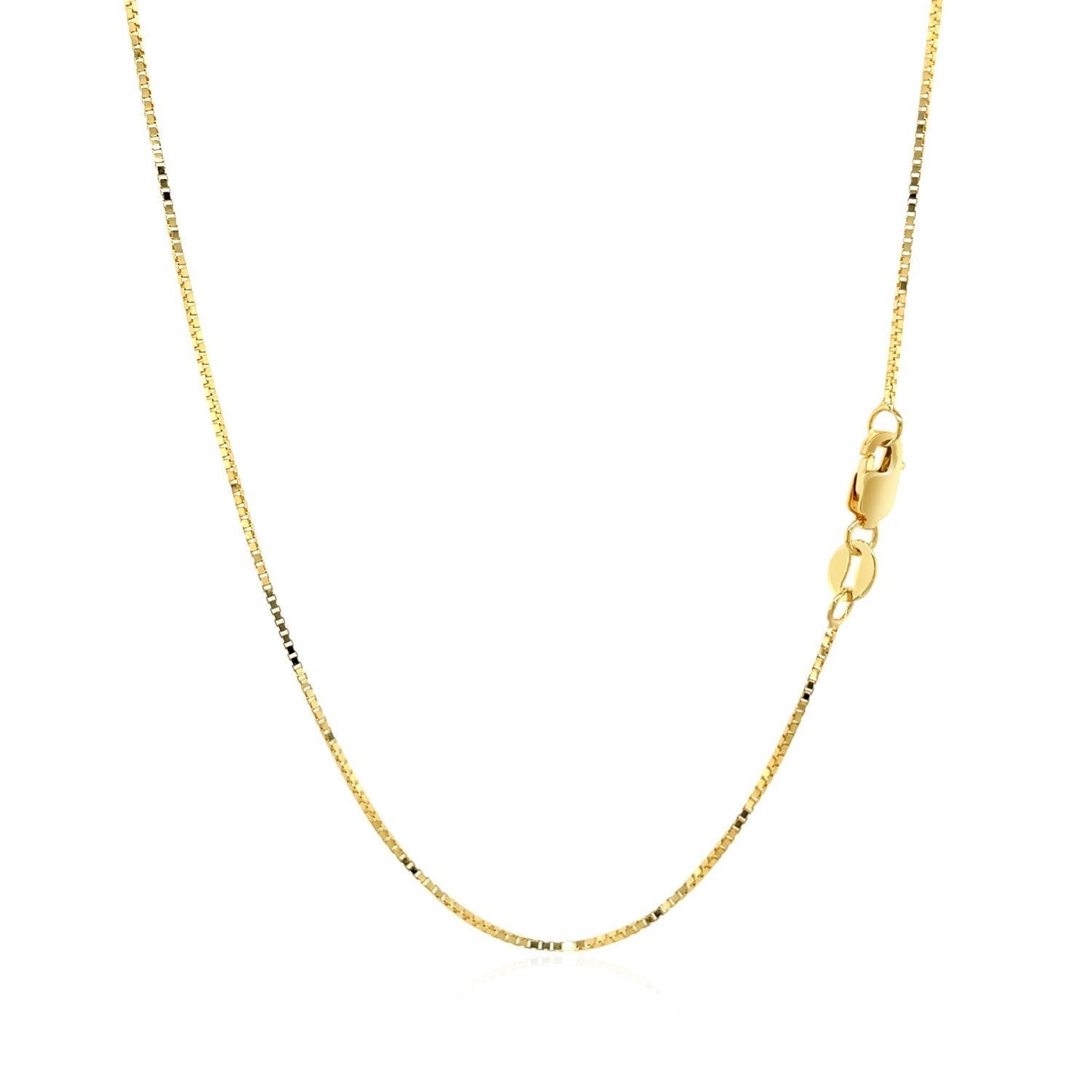 14k Yellow Gold Classic Box Chain 0.7mm Bids.com