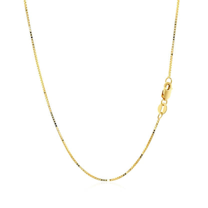 14k Yellow Gold Classic Box Chain 0.7mm Bids.com