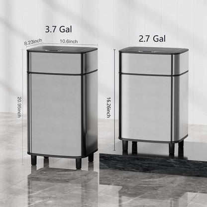 Automatic Stainless Steel Sensor Trash Can – Hands-free Quiet Close & Odor-Control System DailySale