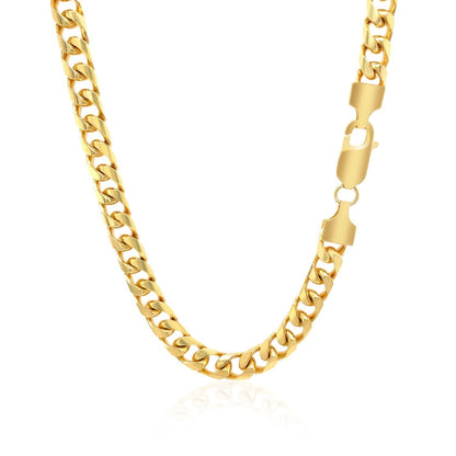 5.8mm 14k Yellow Gold Solid Miami Cuban Chain Bids.com
