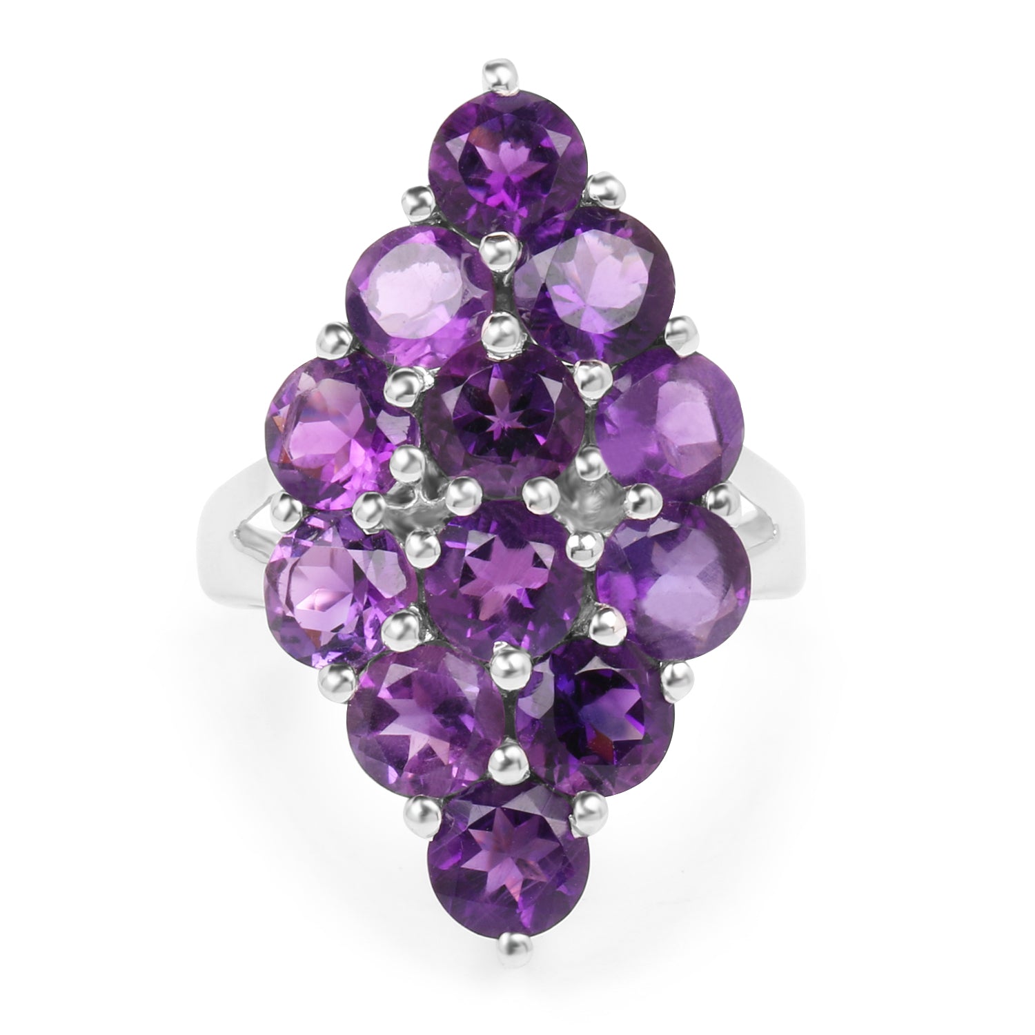 6.78 Carat Genuine Amethyst .925 Sterling Silver Ring Bids.com