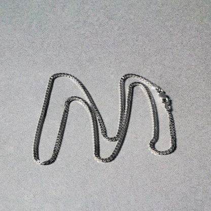 14k White Gold Classic Box Chain 1.4mm Bids.com