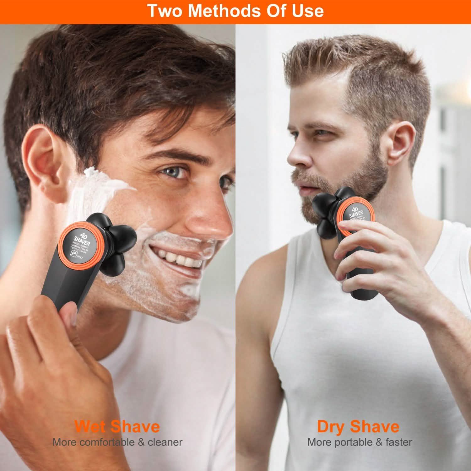 4D Electric Shavers Razor IPX7 Rechargeable Beard Trimmer DailySale