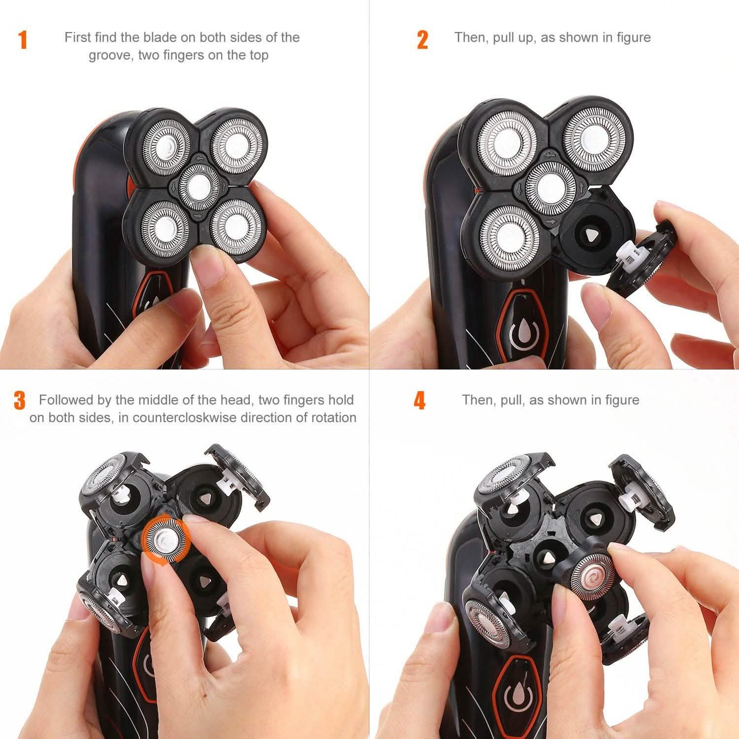 4D Electric Shavers Razor IPX7 Rechargeable Beard Trimmer DailySale