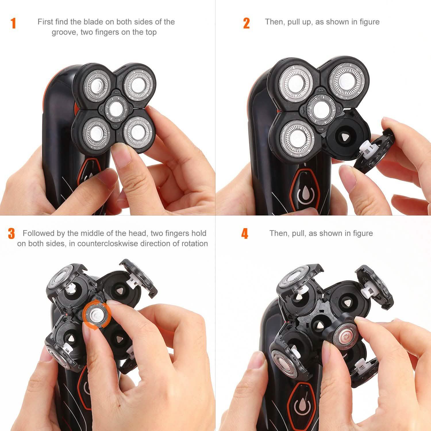 4D Electric Shavers Razor IPX7 Rechargeable Beard Trimmer DailySale