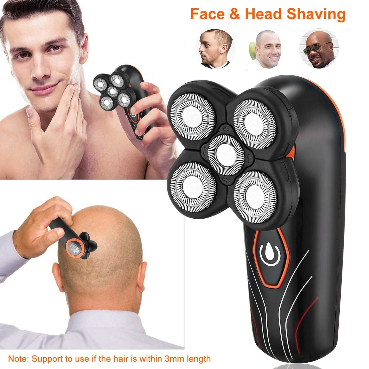 4D Electric Shavers Razor IPX7 Rechargeable Beard Trimmer DailySale