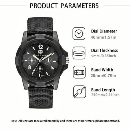 Men's Nylon Casual Sport Quartz Wrist Watch DailySale