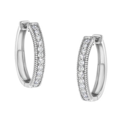 10KT White Gold Diamond Hoop Earring (1.00 cttw, H-I Color, I1-I2 Clarity) Bids.com