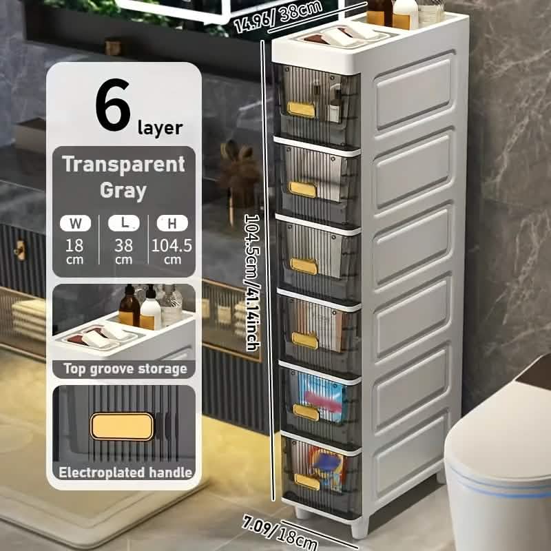 Slimline Multi-Drawer Storage Cabinet – 3, 4, or 6 Layer DailySale