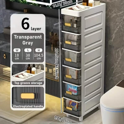 Slimline Multi-Drawer Storage Cabinet – 3, 4, or 6 Layer DailySale