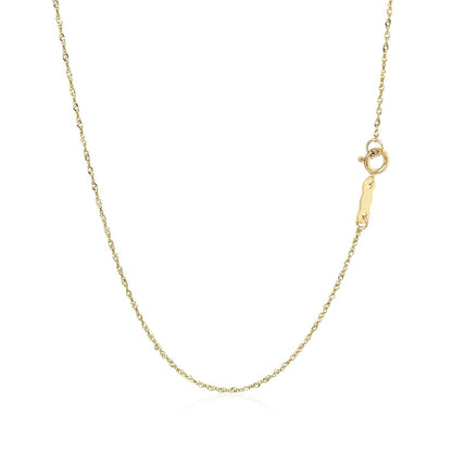 14k Yellow Gold Singapore Chain 0.8mm Bids.com