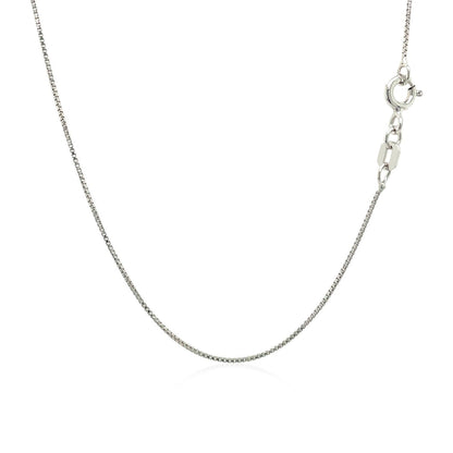 Sterling Silver Rhodium Plated Box Chain 0.7mm Bids.com