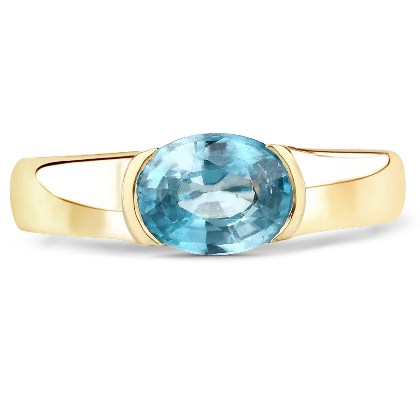 2.00 Carat Genuine Blue Zircon .925 Sterling Silver Ring Bids.com