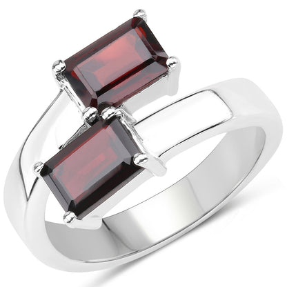 2.40 Carat Genuine  Garnet .925 Sterling Silver Ring Bids.com