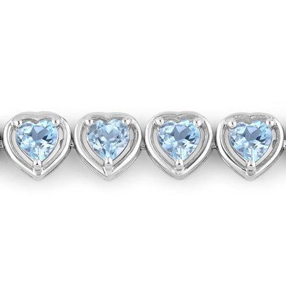 10.50 Carat Genuine Blue Topaz .925 Sterling Silver Bracelet Bids.com