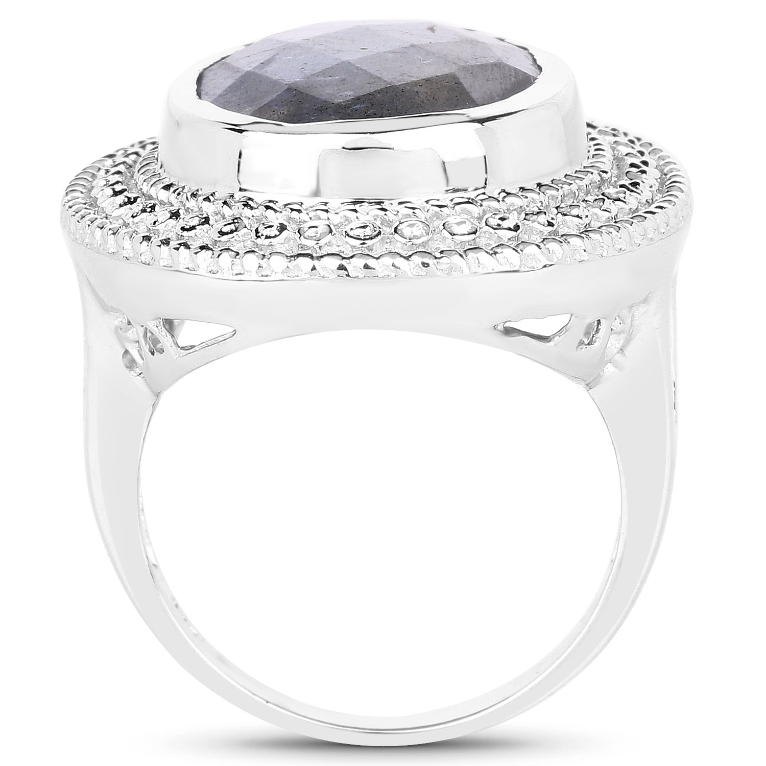 7.00 Carat Genuine Labradorite .925 Sterling Silver Ring Bids.com